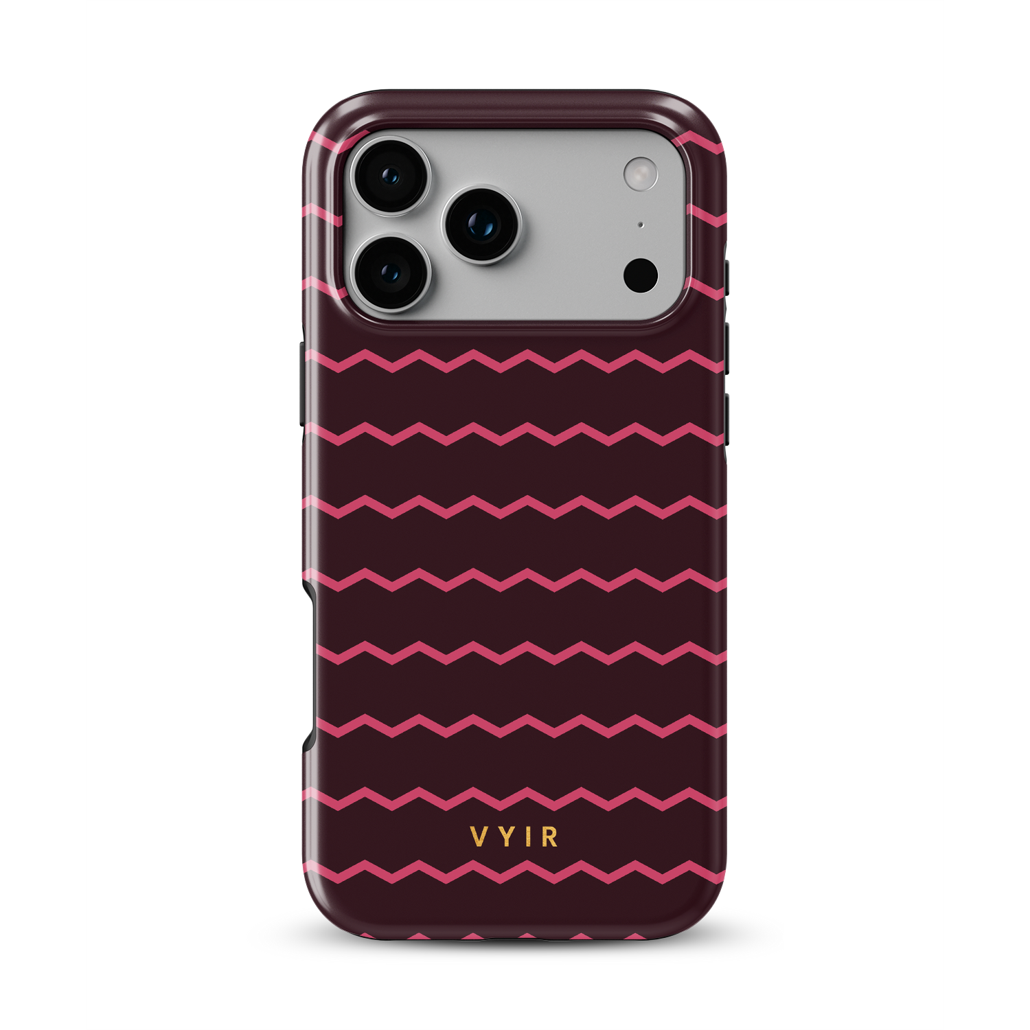 ZigZag, Raspberry - Shockproof MagSafe iPhone Case - VYIR