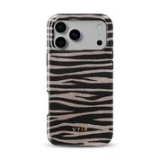 Zebra Gleam Mocha - Shockproof MagSafe iPhone Case - VYIR