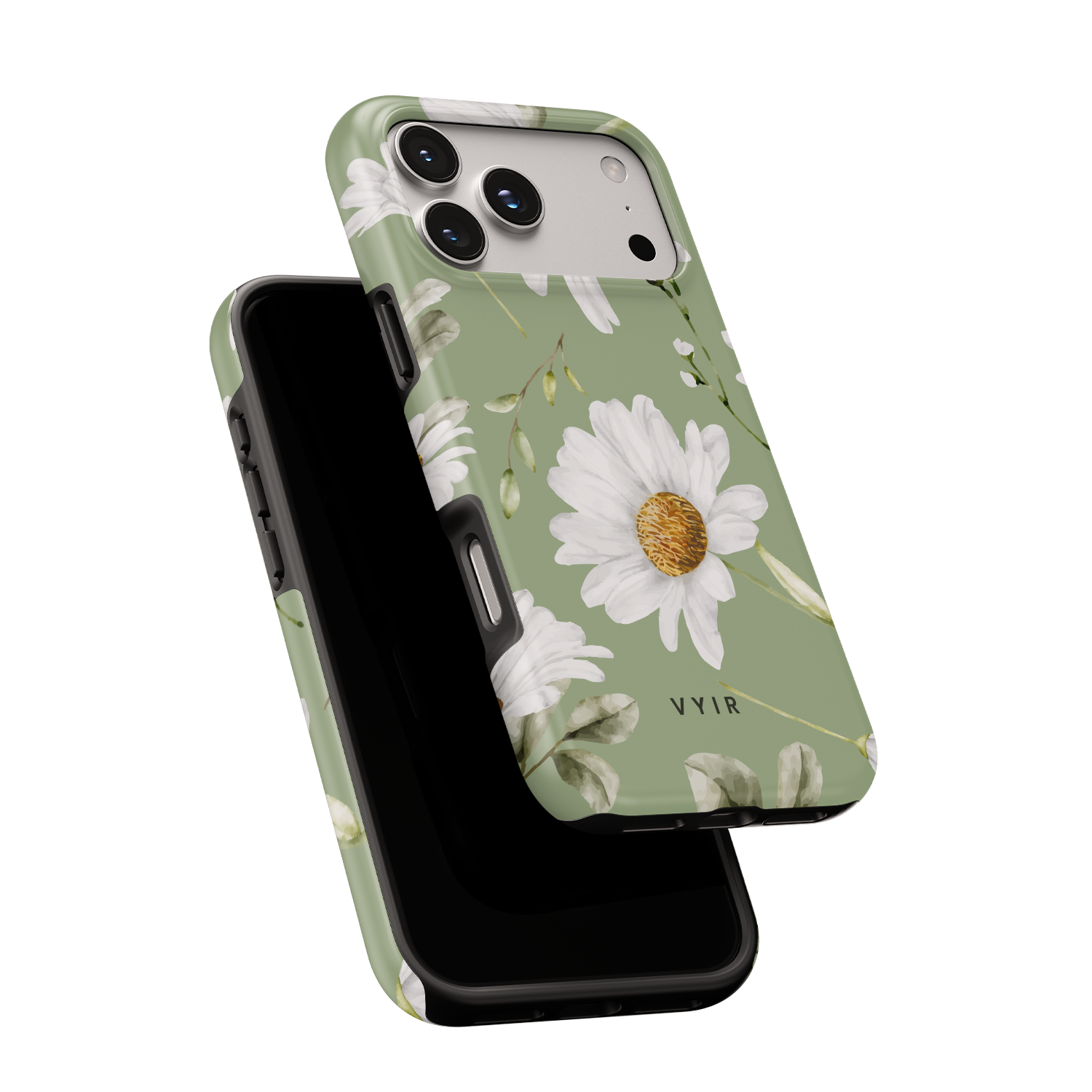 Sage Daisy Garden - Shockproof Phone Case - VYIR