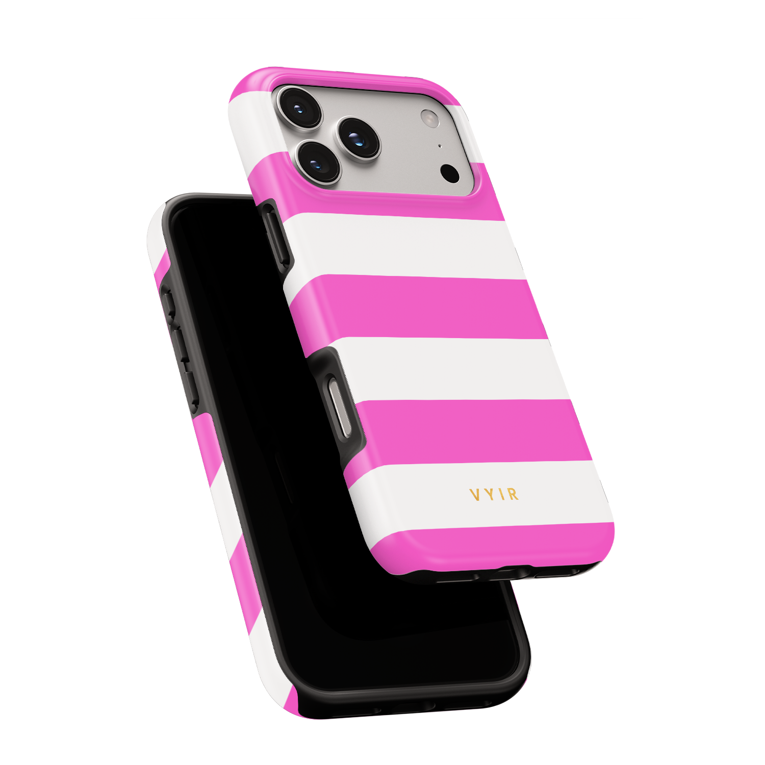 Horizontal Stripes, Fashion Pink - Shockproof MagSafe iPhone Case - VYIR