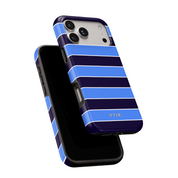Horizontal Stripes, Rivoli Blue - Shockproof Phone Case - VYIR