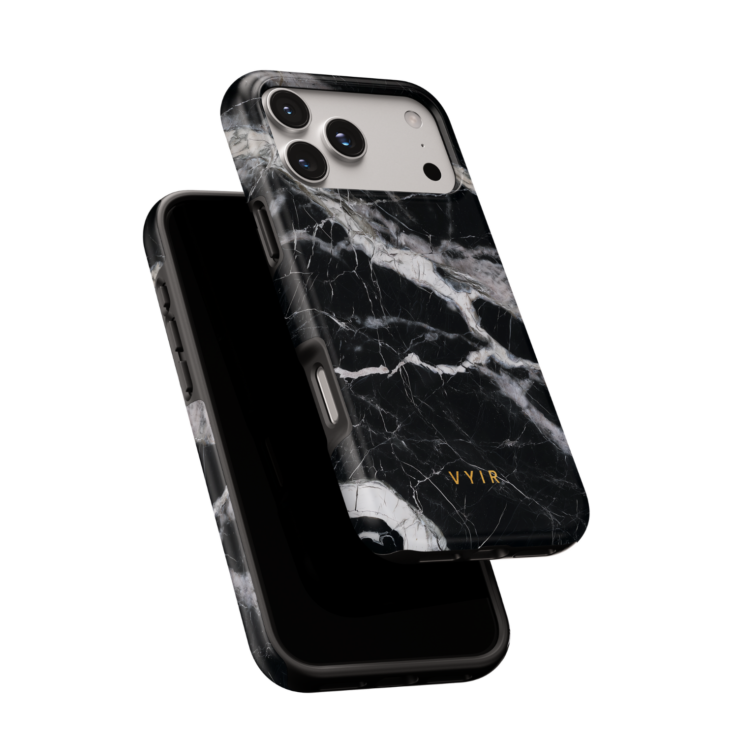 Italian Marble Black - Shockproof MagSafe iPhone Case - VYIR