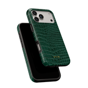 Croc Leather Print Jade - Shockproof MagSafe iPhone Case - VYIR