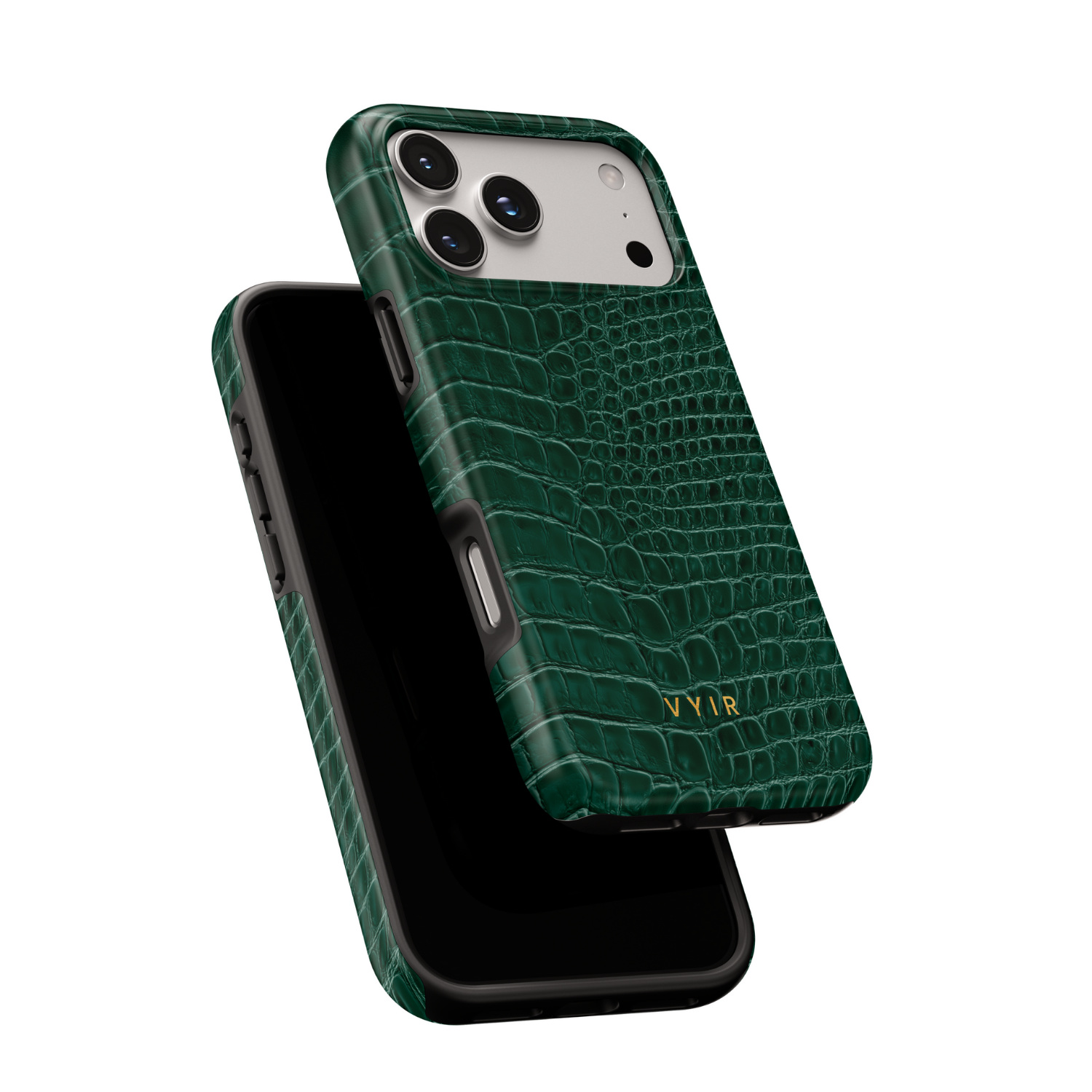 Croc Leather Print Jade - Shockproof Phone Case - VYIR