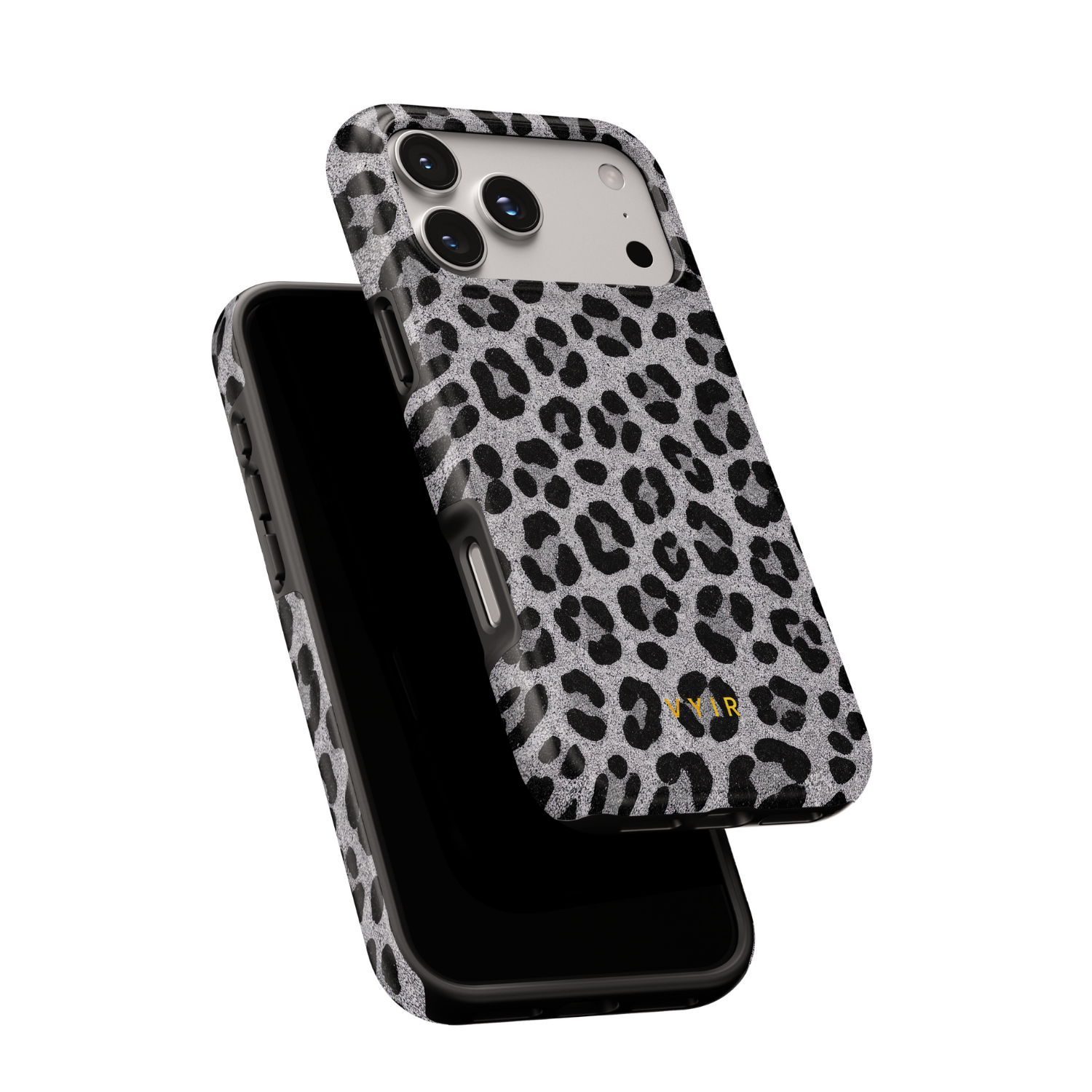 Luxe Leopard Silver - Shockproof MagSafe iPhone Case - VYIR