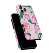 Rosy Peony Flourish - Shockproof MagSafe iPhone Case - VYIR