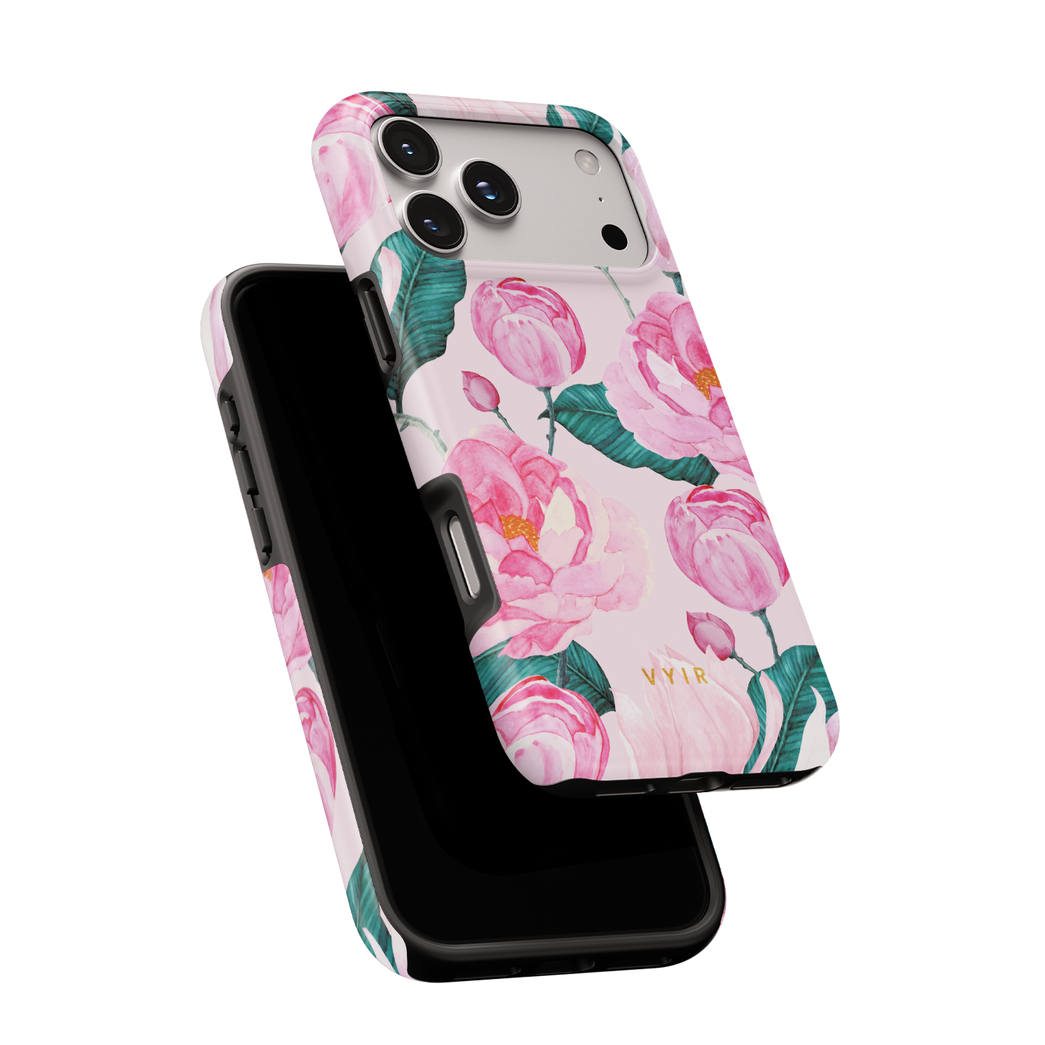 Rosy Peony Flourish - Shockproof Phone Case - VYIR