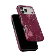 Pure Marble Burgundy - Shockproof MagSafe iPhone Case - VYIR