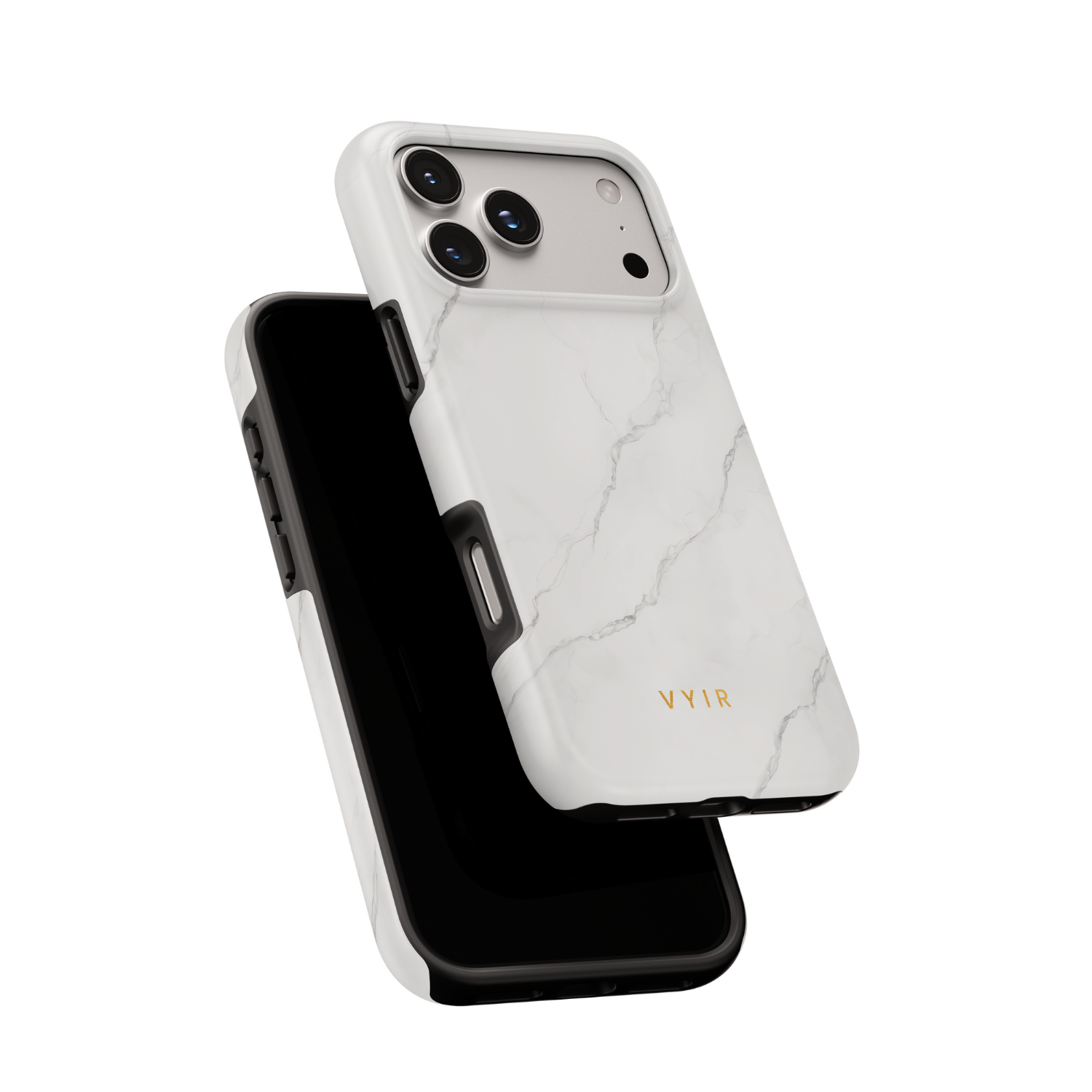 Pure Marble White - Shockproof MagSafe iPhone Case - VYIR