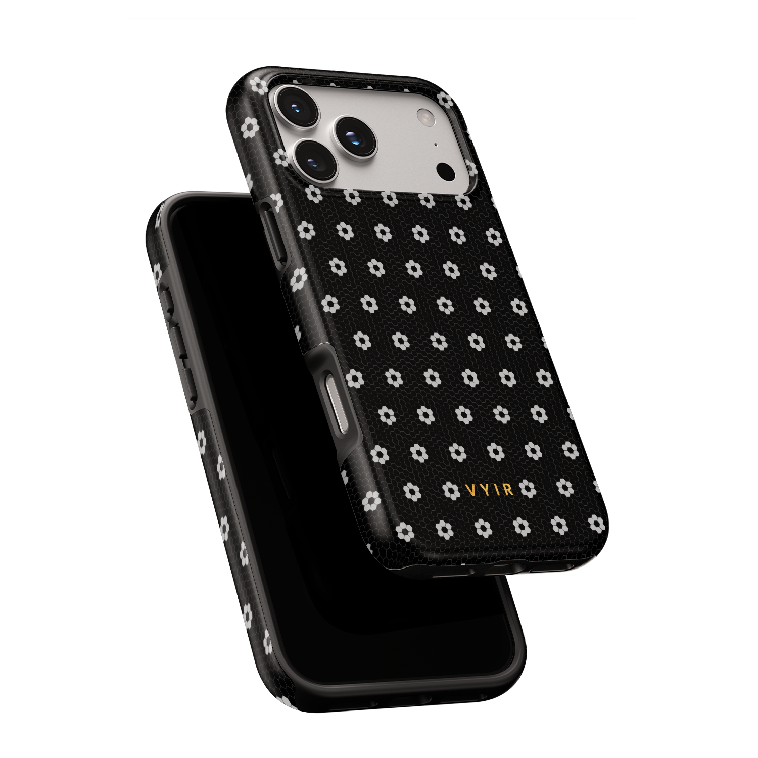 VYIR Signature Flowers, Dark Grey - Shockproof MagSafe iPhone Case - VYIR