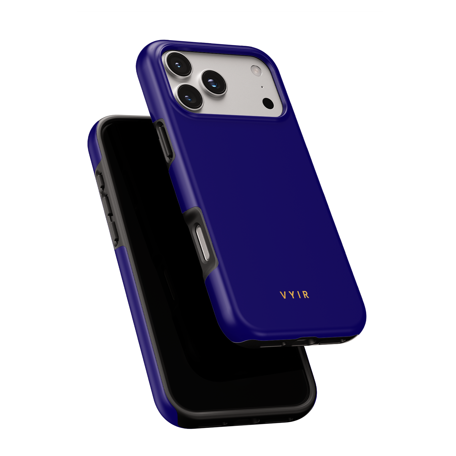 VYIR Signature Solid Colors, Navy Blue - Shockproof MagSafe iPhone Case - VYIR