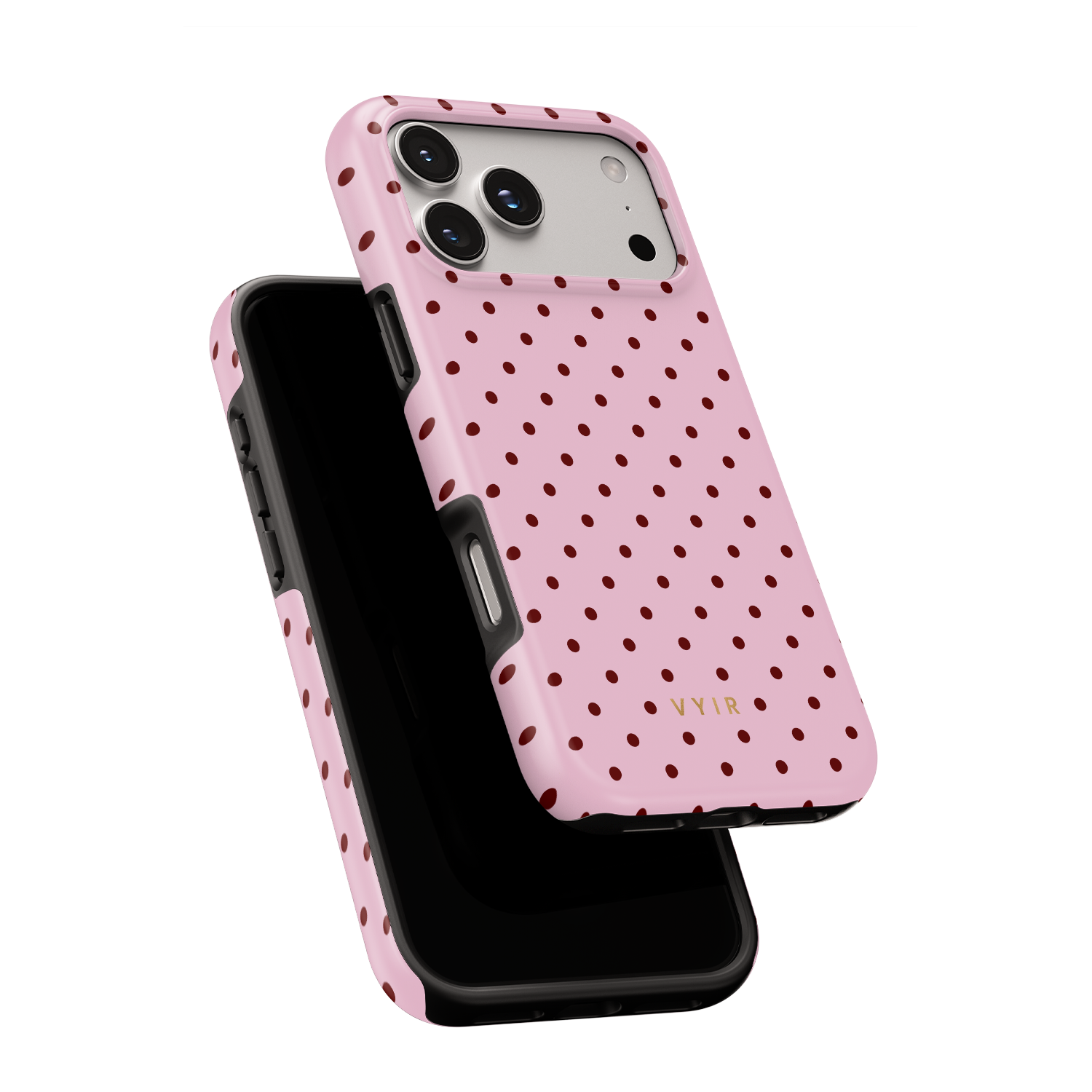 Tiny Polka Dots, Candy Pink - Shockproof MagSafe iPhone Case - VYIR