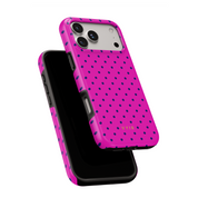 Tiny Polka Dots, Deep Pink - Shockproof MagSafe iPhone Case - VYIR