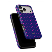 Tiny Polka Dots, Midnight Pink - Shockproof MagSafe iPhone Case - VYIR