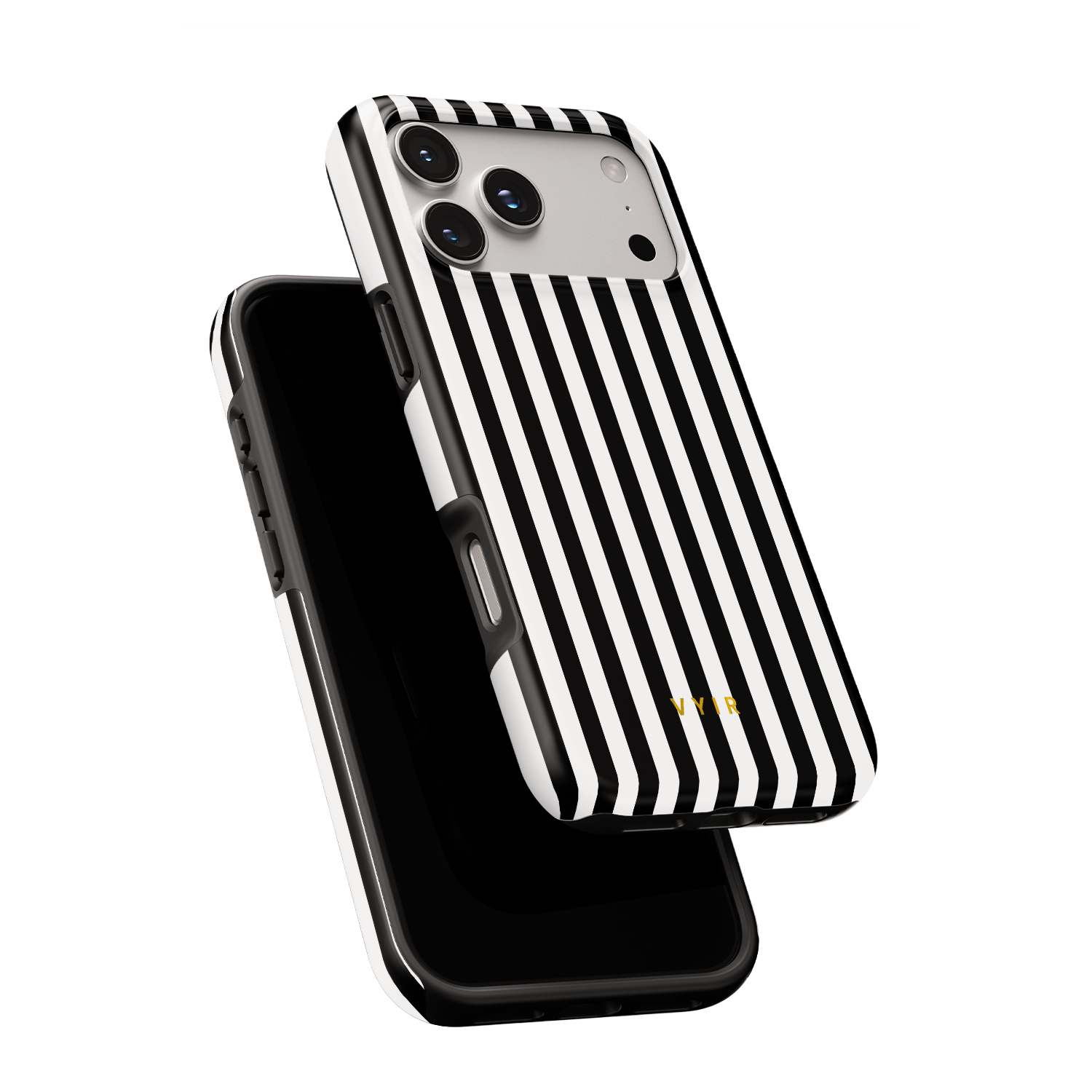Vertical Stripes, Black and White - Shockproof MagSafe iPhone Case - VYIR