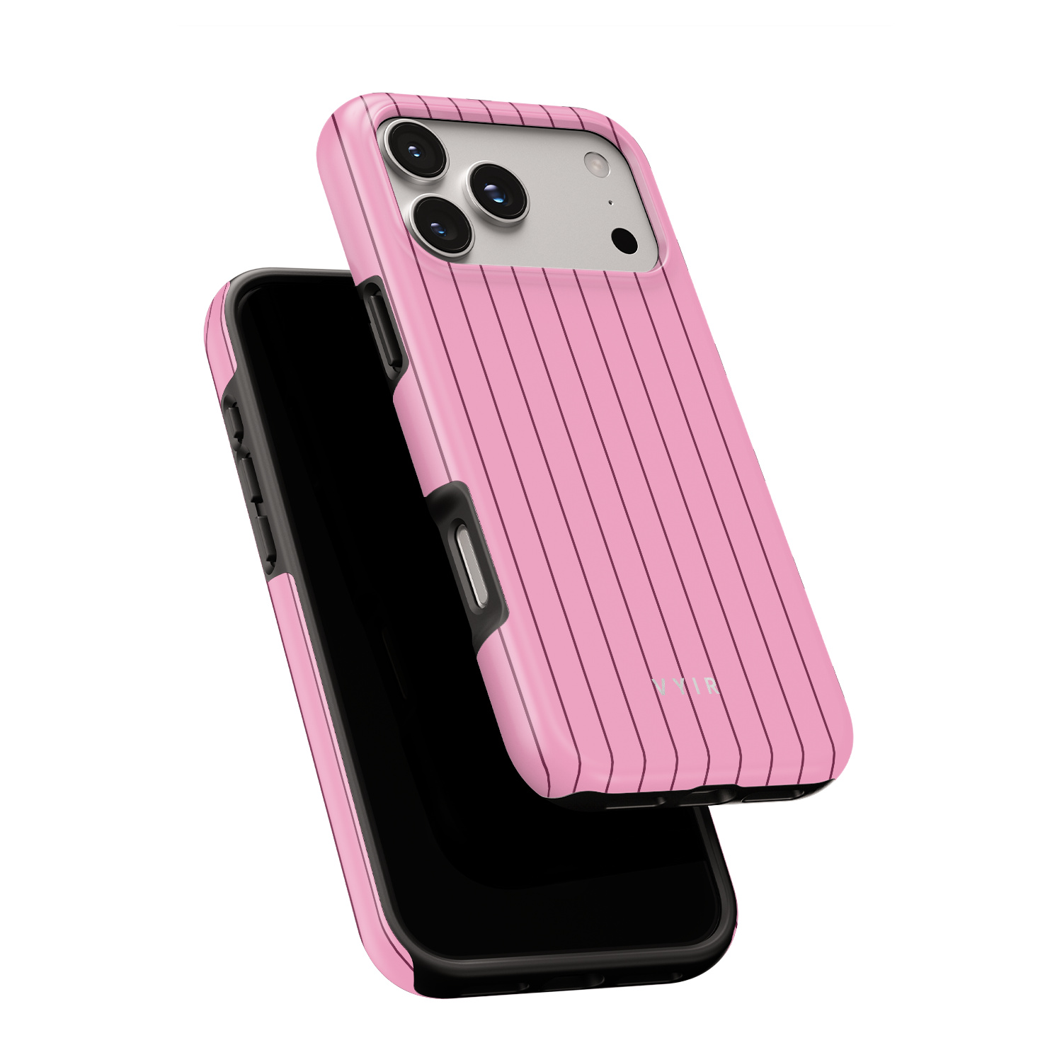 Vertical Stripes, Blush Pink - Shockproof MagSafe iPhone Case - VYIR