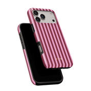 Vertical Stripes, Candy Pink - Shockproof MagSafe iPhone Case - VYIR