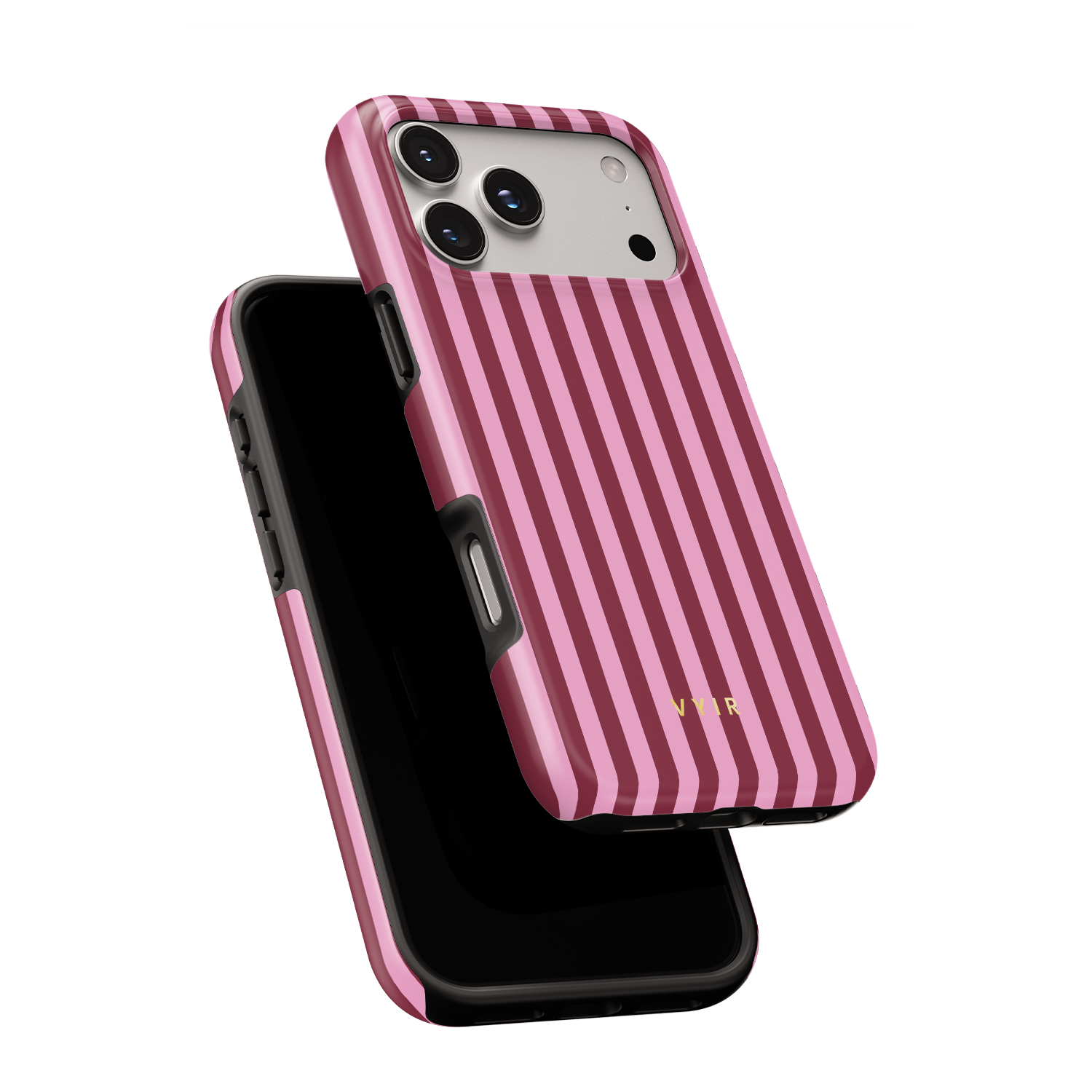 Vertical Stripes, Candy Pink - Shockproof Phone Case - VYIR