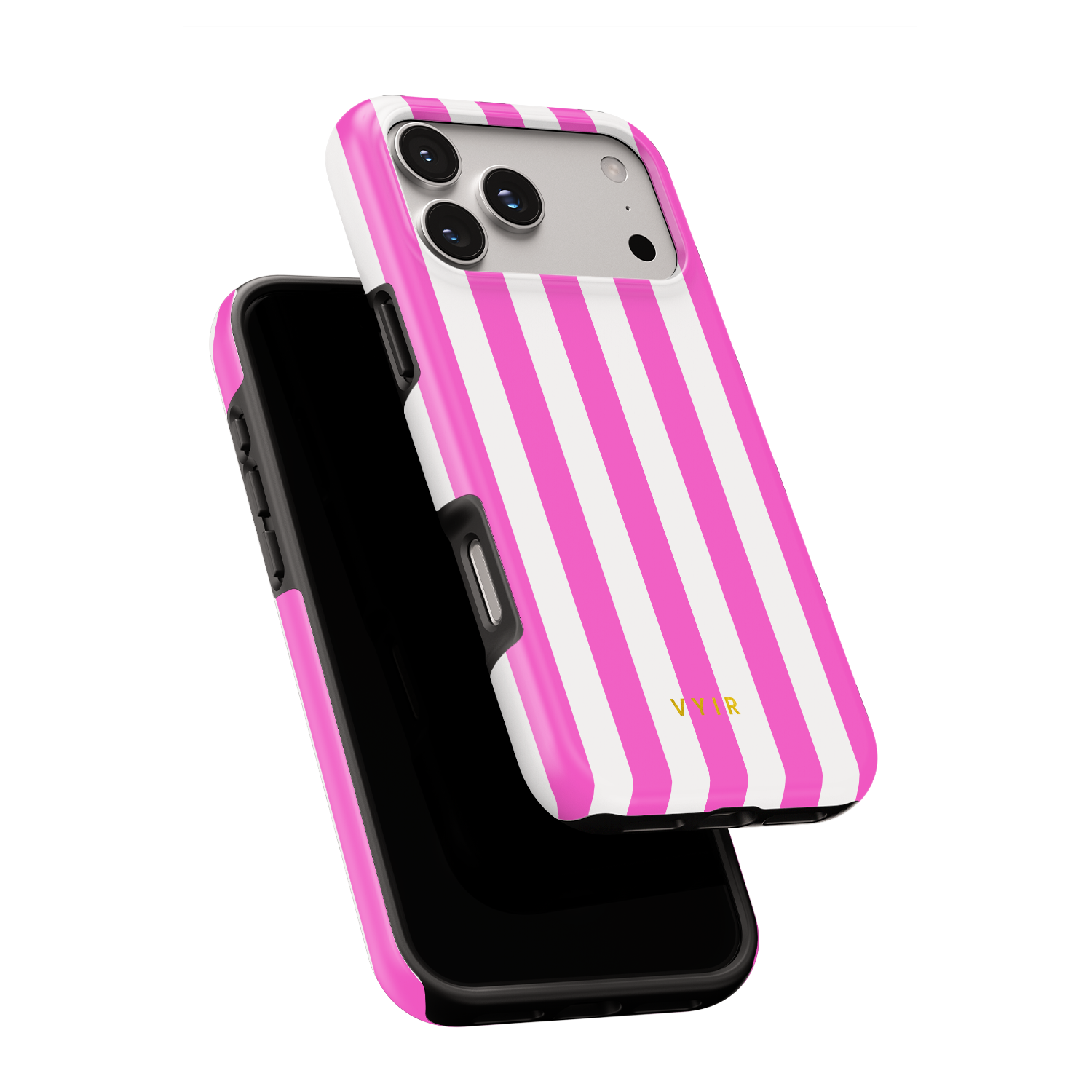 Vertical Stripes, Fashion Pink - Shockproof MagSafe iPhone Case - VYIR