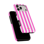 Vertical Stripes, Fashion Pink - Shockproof MagSafe iPhone Case - VYIR