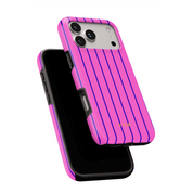 Vertical Stripes, Pink Curtains - Shockproof MagSafe iPhone Case - VYIR