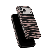Zebra Gleam Rose Gold - Shockproof MagSafe iPhone Case - VYIR