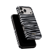 Zebra Gleam Silver - Shockproof MagSafe iPhone Case - VYIR