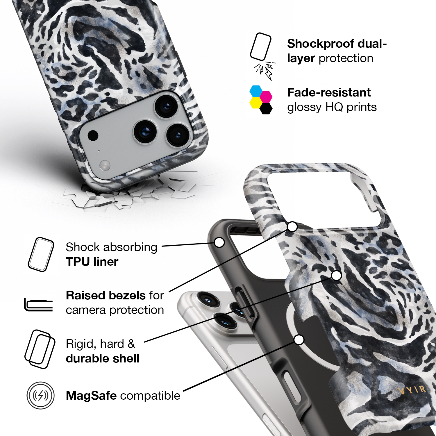 Arctic Storm - Shockproof MagSafe iPhone Case - VYIR