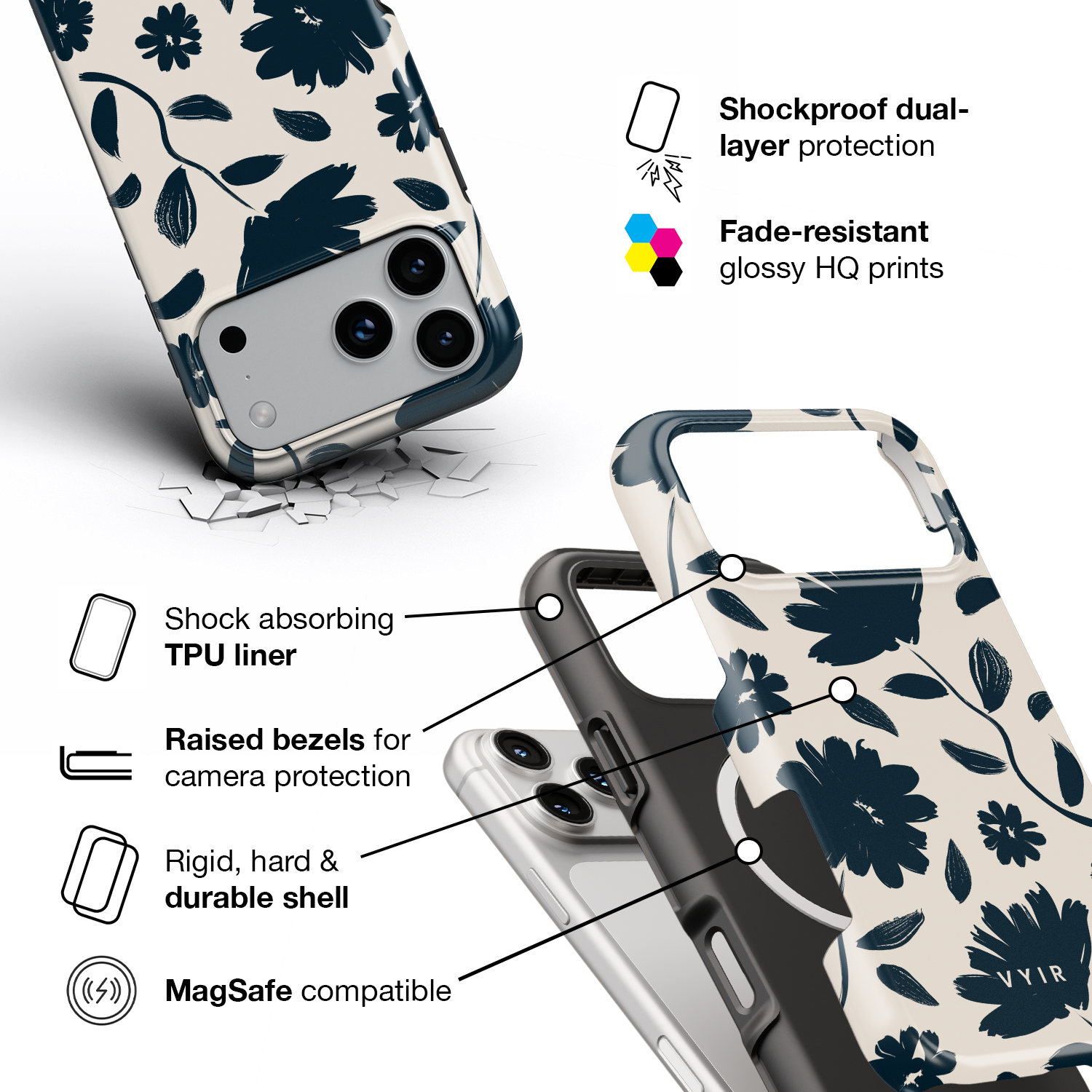 Deep Garden - Shockproof MagSafe iPhone Case - VYIR