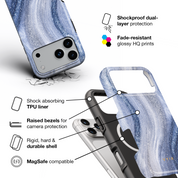 Blue Swirl - Shockproof MagSafe iPhone Case - VYIR