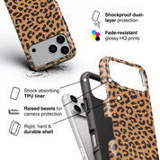 Leopard Elegance Peanut - Shockproof Phone Case - VYIR