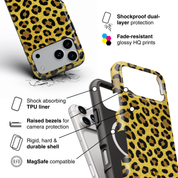 Luxe Leopard Gold - Shockproof MagSafe iPhone Case - VYIR