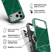 Pure Marble Green - Shockproof MagSafe iPhone Case - VYIR
