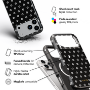 VYIR Signature Flowers, Dark Grey - Shockproof MagSafe iPhone Case - VYIR