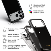 VYIR Signature Solid Colors, Black - Shockproof Phone Case - VYIR