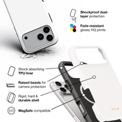 VYIR Signature Solid Colors, White - Shockproof MagSafe iPhone Case - VYIR