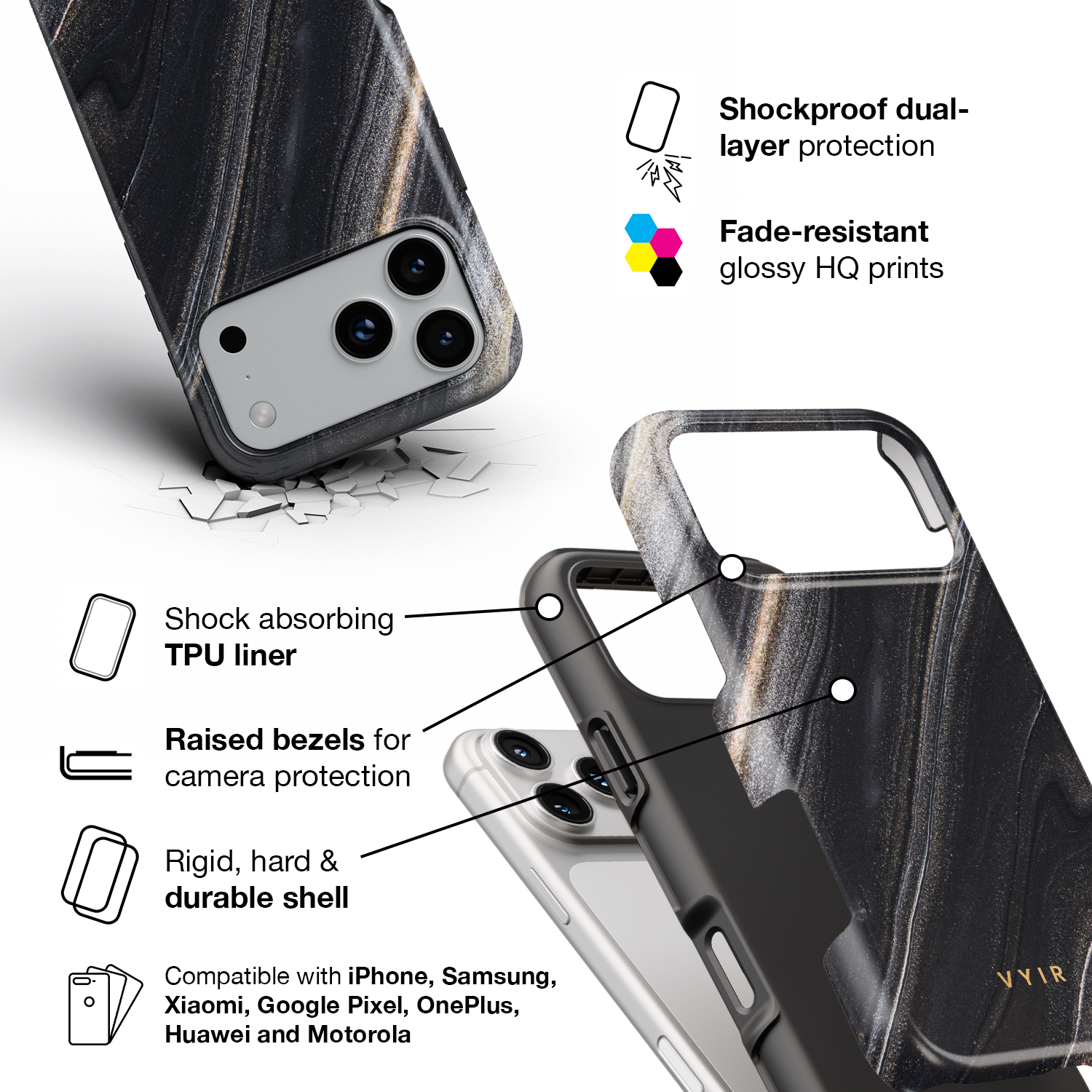 Stardust Luxe - Shockproof Phone Case - VYIR
