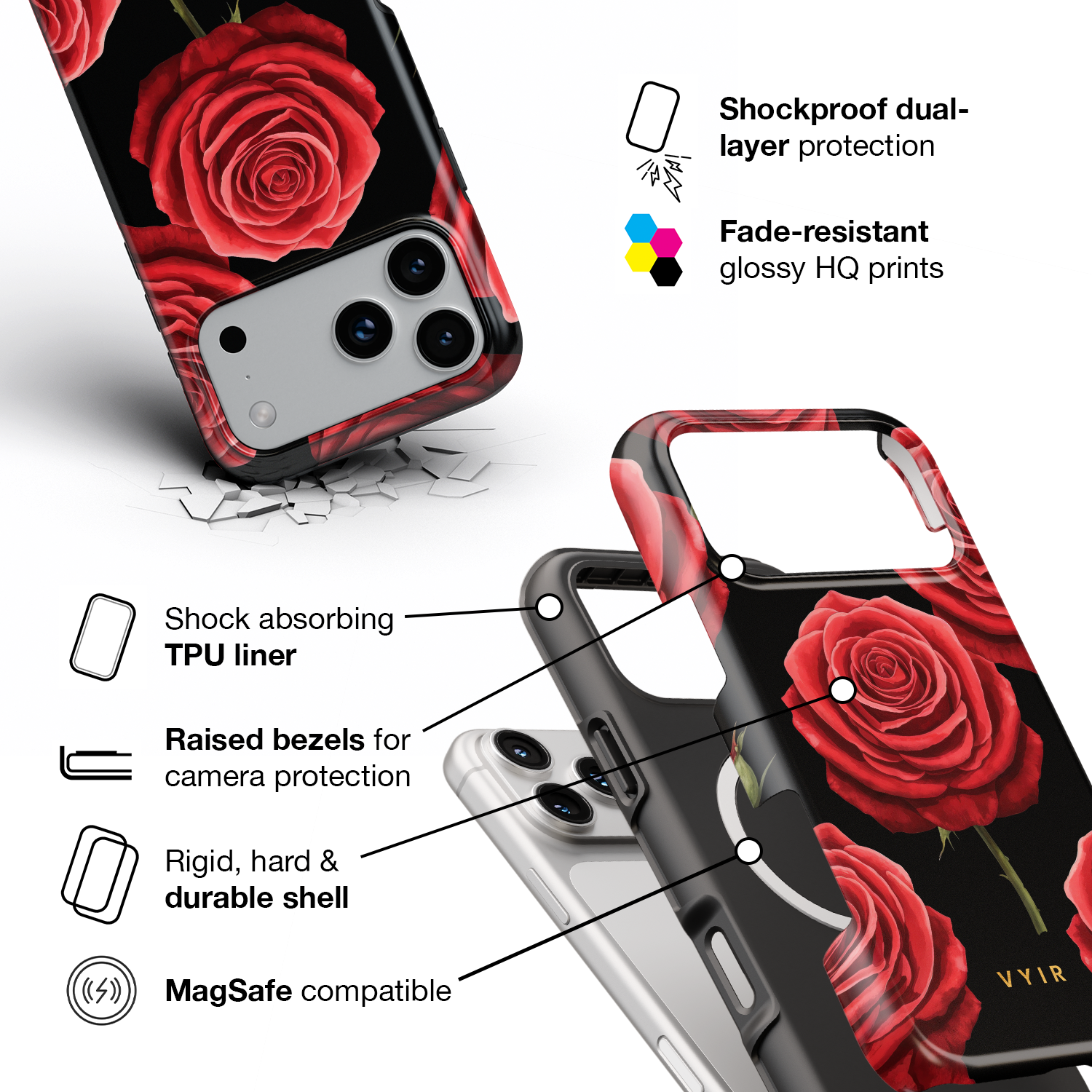 Ruby Rose - Shockproof MagSafe iPhone Case - VYIR