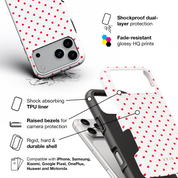 Tiny Polka Dots, Red Spark - Shockproof Phone Case - VYIR