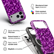 Tortoiseshell, Purple - Shockproof MagSafe iPhone Case - VYIR