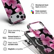 Violet Night Hibiscus - Shockproof MagSafe iPhone Case - VYIR