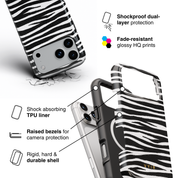 Zebra Gleam White - Shockproof MagSafe iPhone Case - VYIR