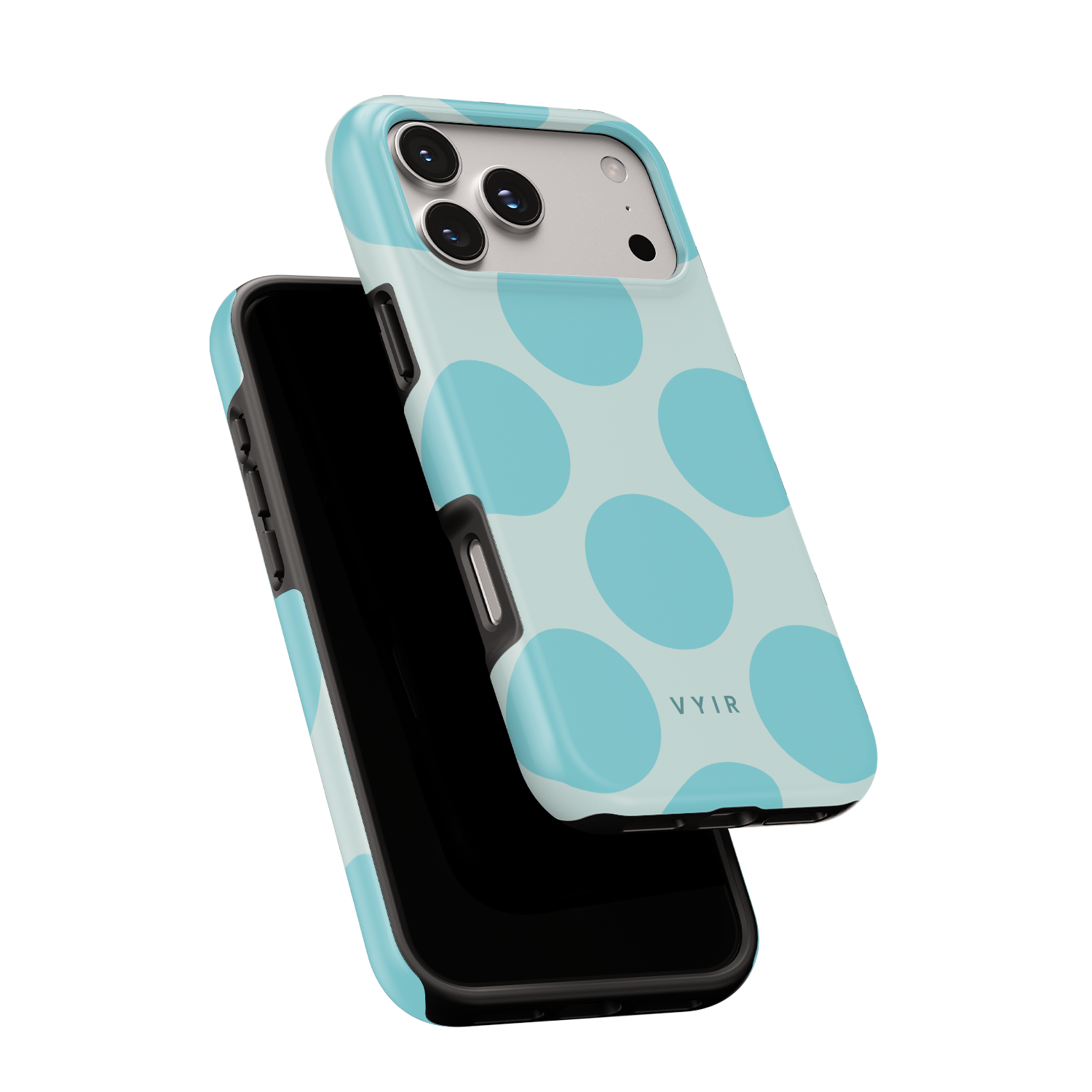 Big Polka Dots, Lagoon - Shockproof iPhone Case - VYIR