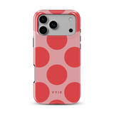 Big Polka Dots, Cherry Blush - Tough MagSafe iPhone Kuori
