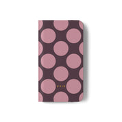Samsung Galaxy S22 Vegan Leather Wallet Case – Pink Plum Polka Dot Design - VYIR