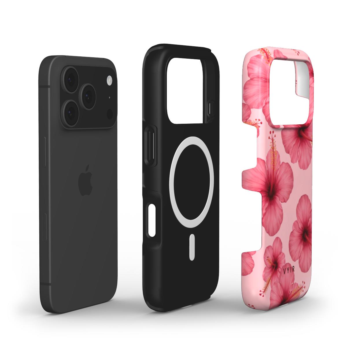 Blush Hibiscus - Shockproof MagSafe iPhone Case - VYIR