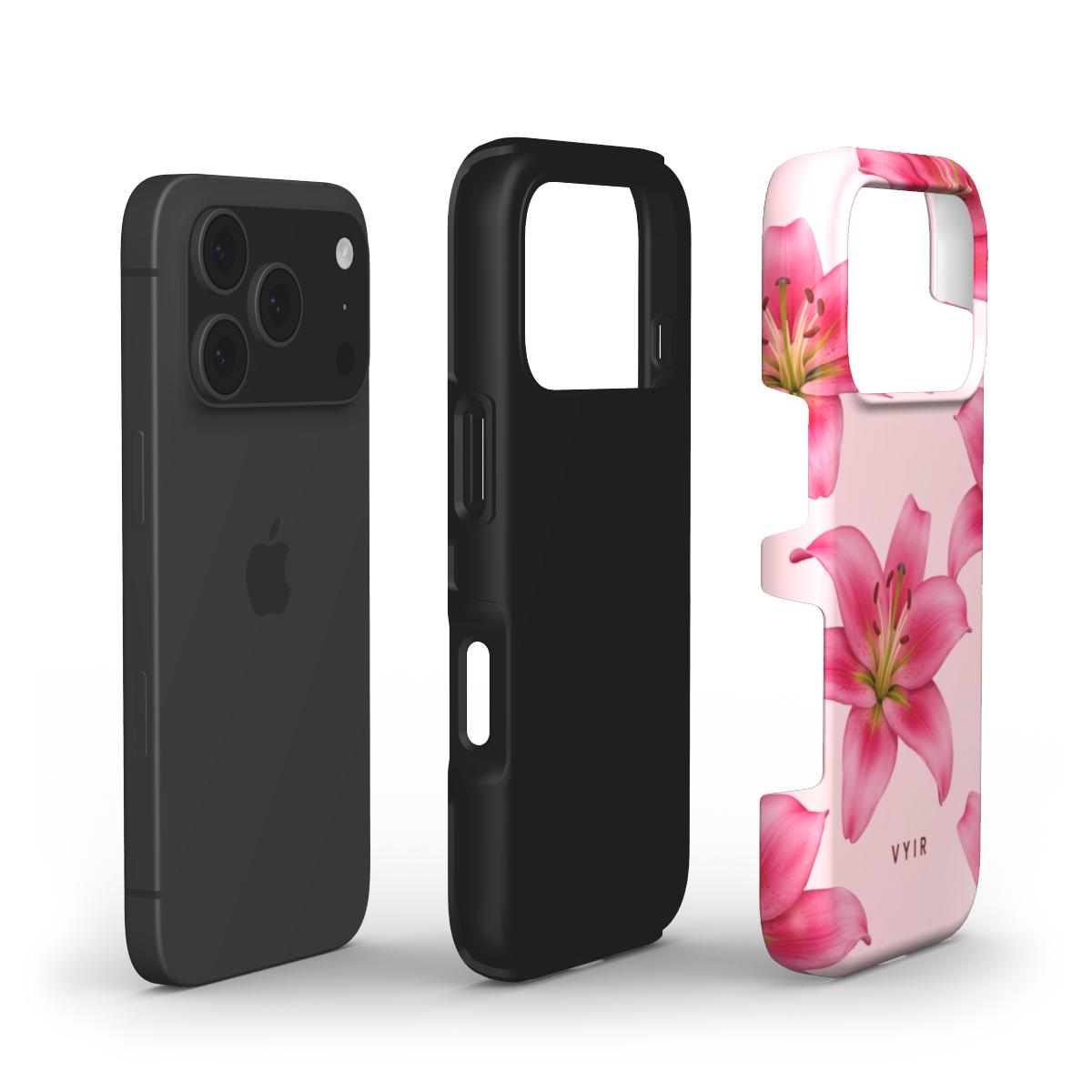 Pink Lily Bloom - Shockproof Phone Case - VYIR