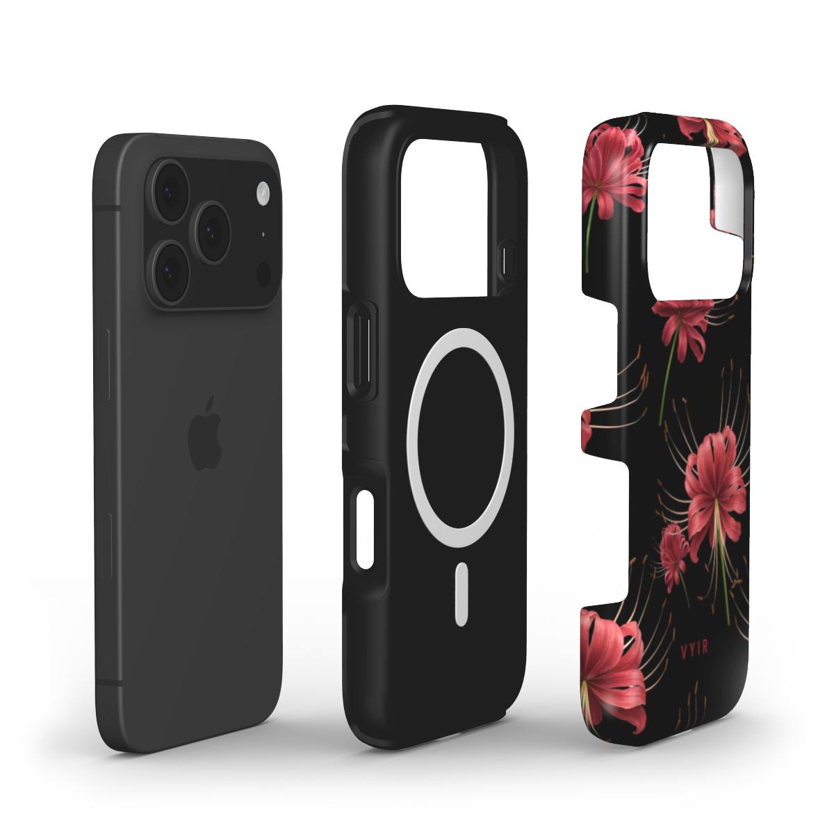 Spider Lily Nightfall - Shockproof MagSafe iPhone Case - VYIR