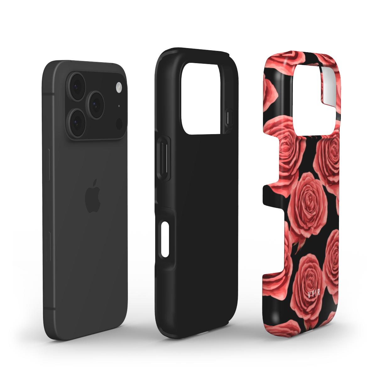 Crimson Rose - Shockproof Phone Case - VYIR