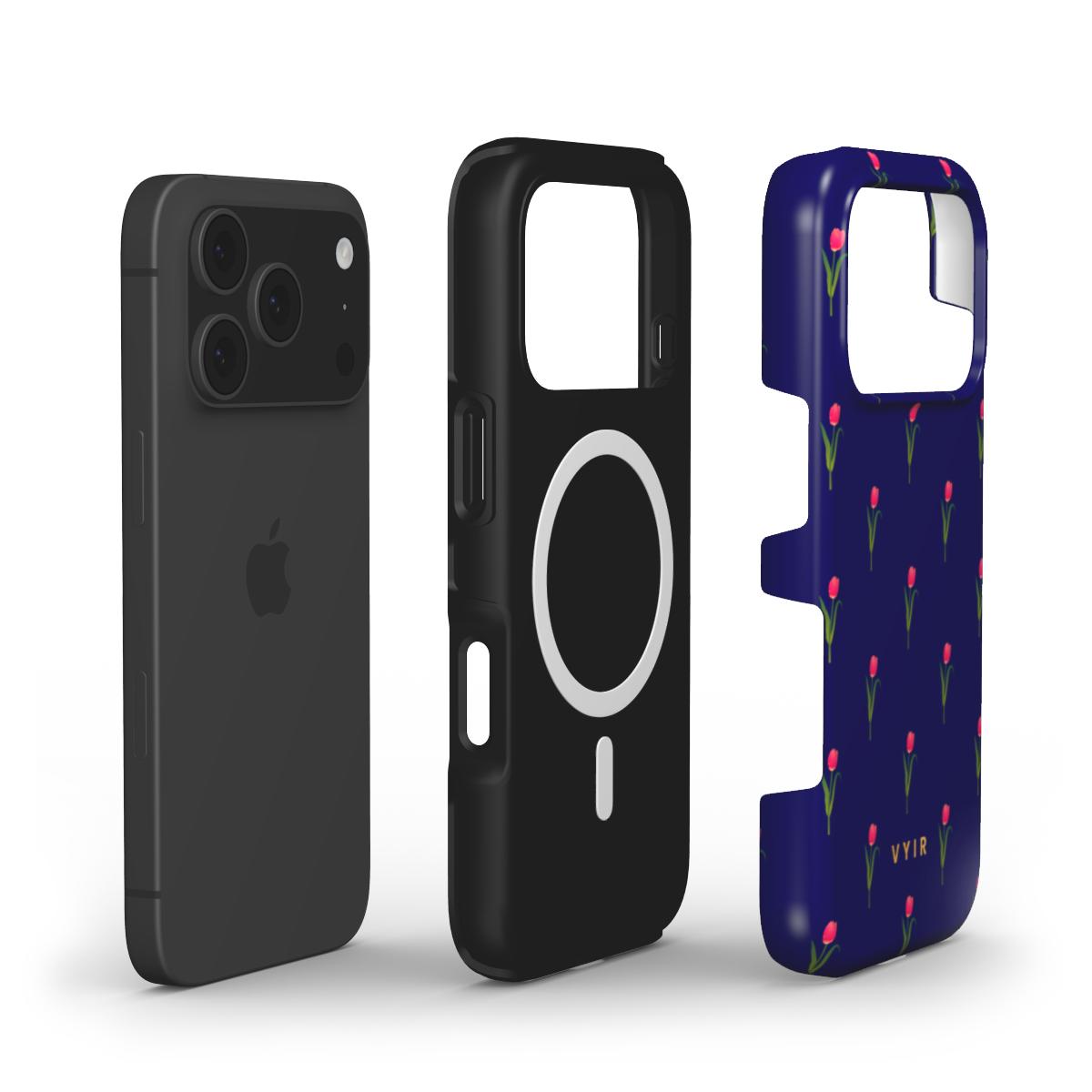 Navy Tulip - Shockproof MagSafe iPhone Case - VYIR